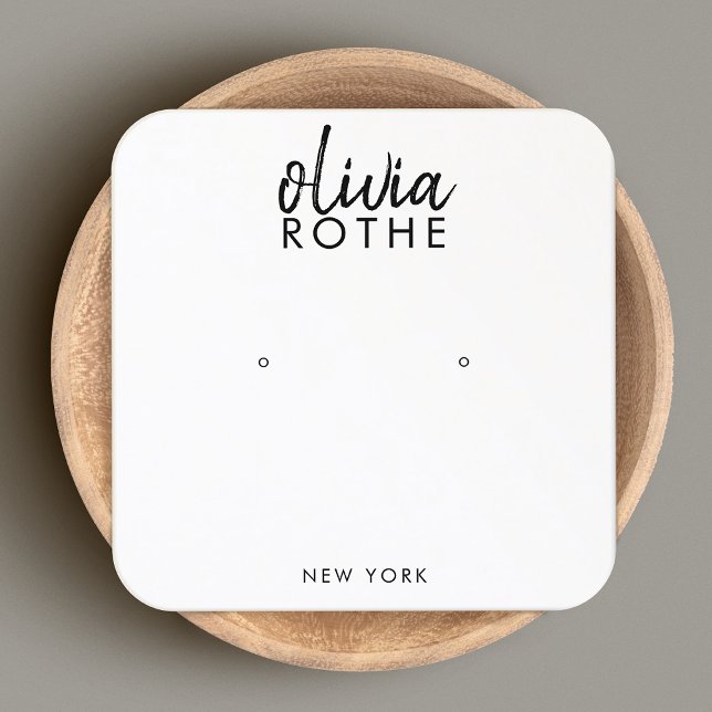 Visningen Enkel teckenläsning för handskrivet teck Fyrkantigt Visitkort (Skapare uppladdad)