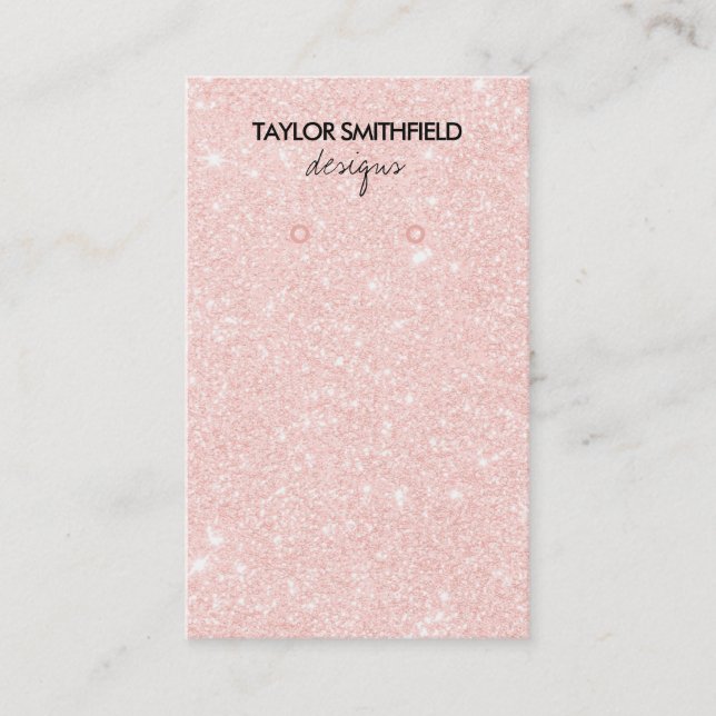 Visningen Faux Glitter Earring Visitkort (Framsida)