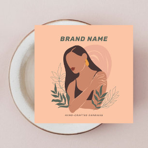 Visningen för minimalistisk Crafter Boutique Etsy Fyrkantigt Visitkort