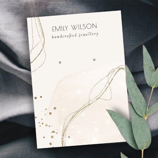 Visningen för tidig varning i abstrakt Glitter Gul Visitkort (Skapare uppladdad)