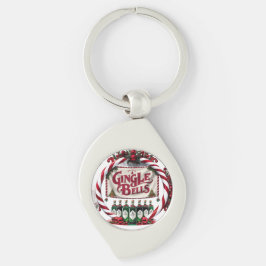 Visningen Gingle Klockor jul Gin Swirl Silverfärgad Nyckelring