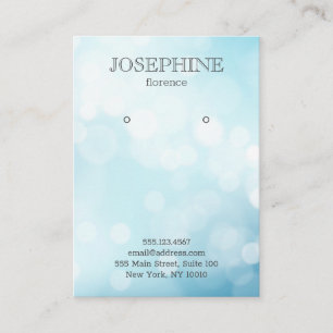 Visningen Glamous Blue Bokeh Jewelry Earring Visitkort