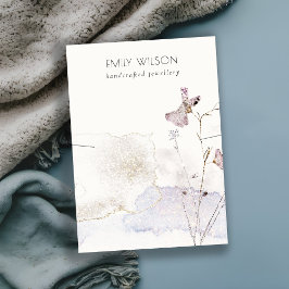 Visningen glitter Pressed Flowers Necklace Band Visitkort