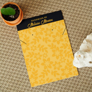 Visningen gula blommor Script Necklace Jewelry Visitkort