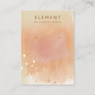 Visningen guld Placks Terracotta Watercolor Earrin Visitkort