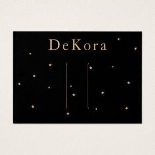 Visningen Guld Stars Black Hair Clip Barrette Visitkort