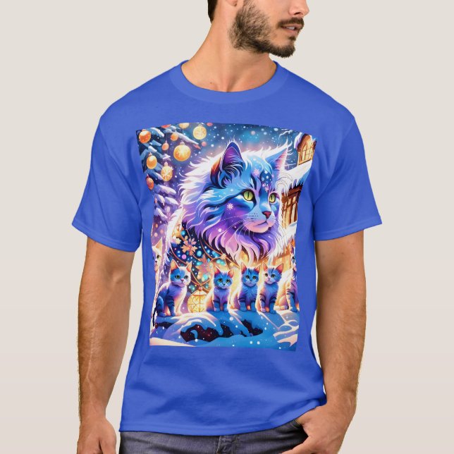 Visningen Jul Cats T Shirt (Framsida)