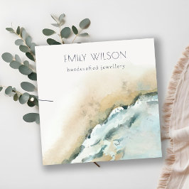 Visningen Kusthavets Vinkara sandstrand Beach Neck Fyrkantigt Visitkort