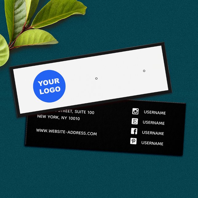 Visningen Lägg till Logotyp Stud Earring anpassnin Litet Visitkort (Skapare uppladdad)