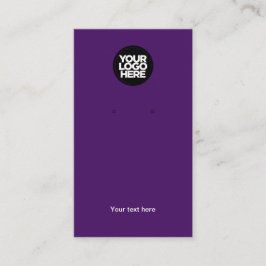 Visningen Lila  Earring  Card för Business Logotyp Visitkort