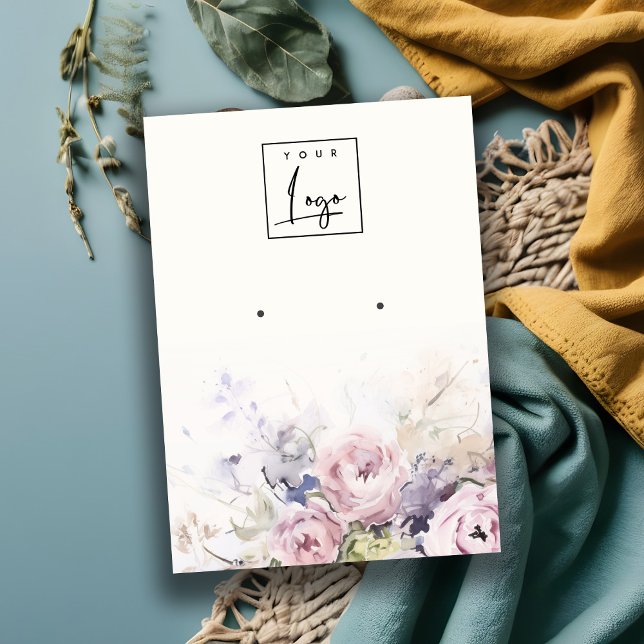 Visningen Logotyp för Blommigt Earring  för  Ro va Visitkort (Skapare uppladdad)