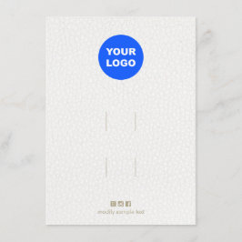 Visningen logotyp Hair Clip, tillbehör vit läder Tilläggskort