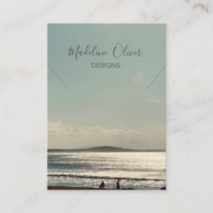 Visningen lugn Beach Scene Necklace Visitkort