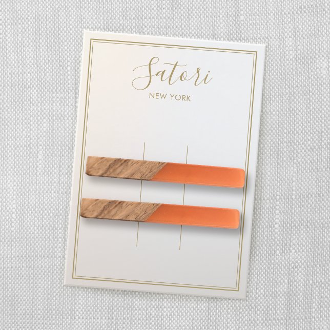 Visningen Luminous Grått Ombre Script Hair Clip Visitkort (Skapare uppladdad)