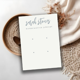 Visningen Minimal svart Grått White 2 Earring- Visitkort