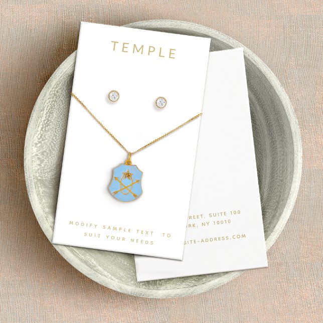 Visningen Modern Elegant White Earring Necklace Visitkort (Skapare uppladdad)