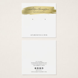 Visningen Modern Guld Chic Earring Fyrkantigt Visitkort