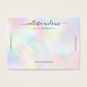 Visningen Modern Pastel HoloGraphics Rainbow Brace Visitkort