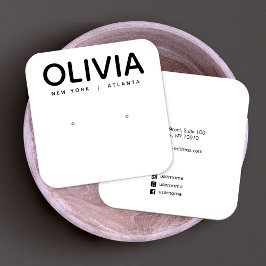 Visningen Modern Vita feta typografi - stigande Fyrkantigt Visitkort