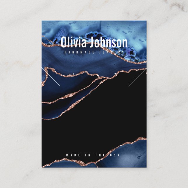 Visningen Necklace  för marinblåagat judiarrende Visitkort (Framsida)