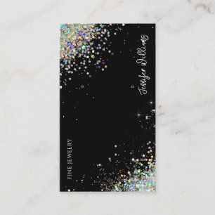 Visningen Öarring Jewelry HoloGraph Glitter Black Visitkort