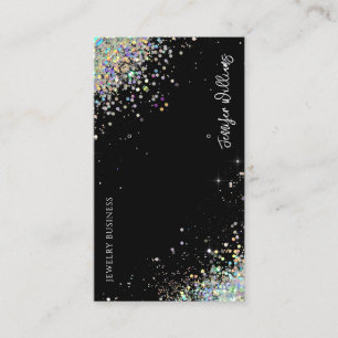 Visningen Öarring Jewelry HoloGraph Glitter Black Visitkort