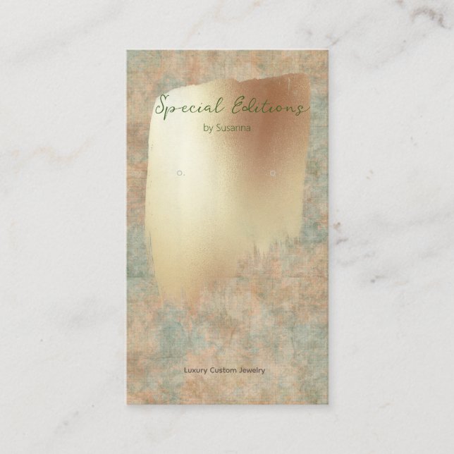 Visningen Ökning av Logotyp med gyllene Swash 2 Visitkort (Framsida)