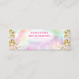 Visningen Rainbow Guld HoloGraph Earring Holder Mini Visitkort