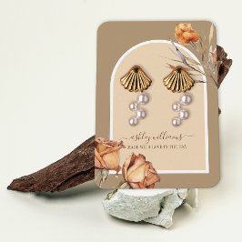 Visningen Retro Arch Script Ro Earring  Visitkort