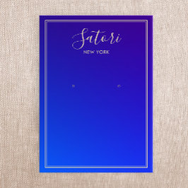 Visningen royal Blue Ombre Script Earring Visitkort