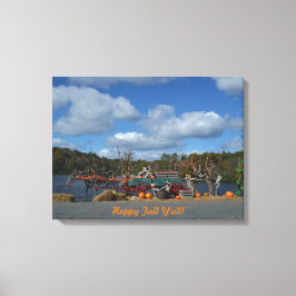 Visningen Rustic Autumn | Lycklig Fall Ya'll Quote Canvastryck