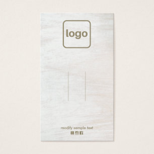 Visningen Rustic White Wood Add Logotyp Clip Visitkort