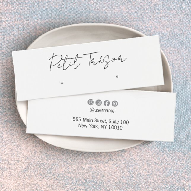 Visningen Skalning av vit handskriven skript Litet Visitkort (Skapare uppladdad)