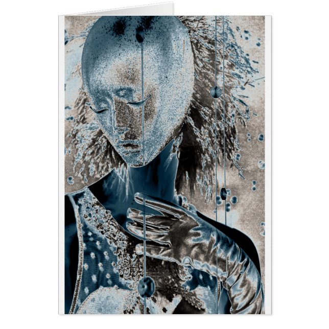 Visningen smärtar till och med konst hälsningskort (Framsidan)