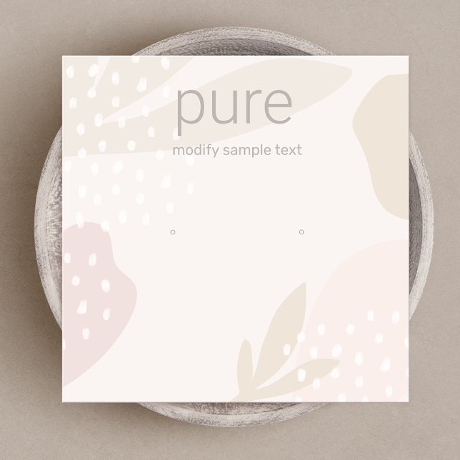 Visningen Stud Earring Pastel Shapes Fyrkantigt Visitkort (Skapare uppladdad)