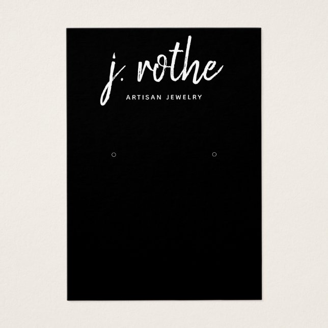 Visningen Svart avläsning av coola Calligraphy Fon Visitkort (Framsidan)