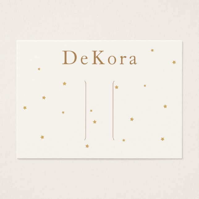 Visningen Tiny Guld Stars Hair Clip Barrette Visitkort (Framsidan)