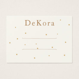 Visningen Tiny Guld Stars Hair Clip Barrette Visitkort