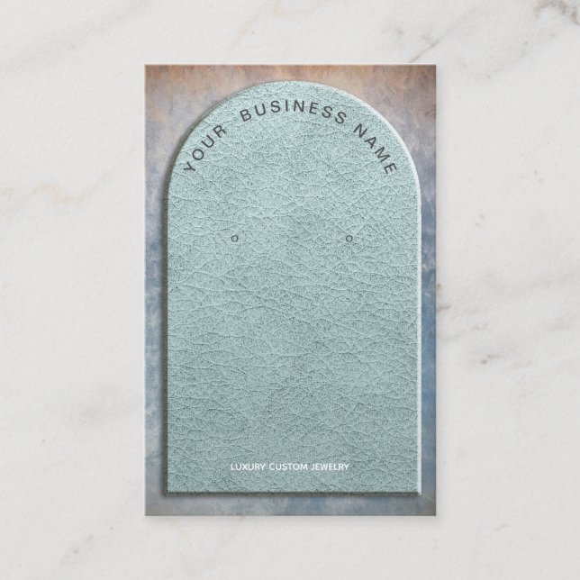 Visningen Treasure Faux Leather Arch Earring Visitkort (Framsida)