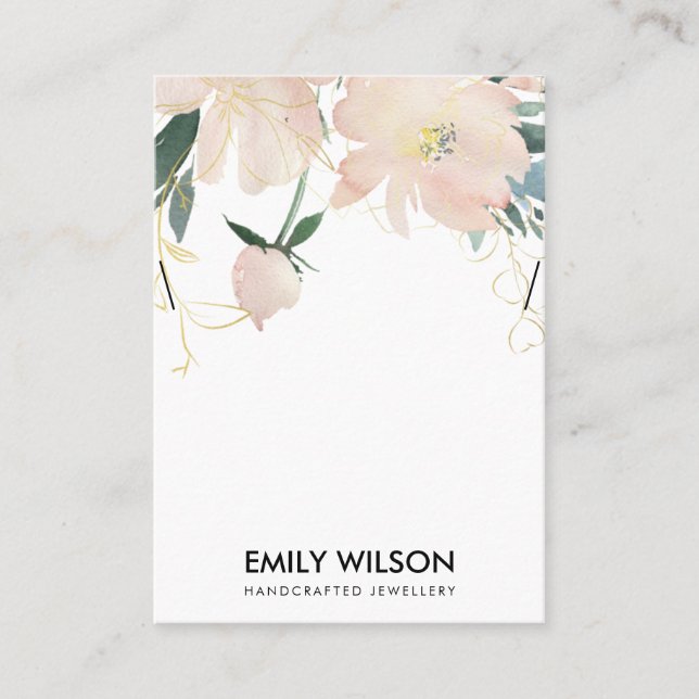 VISNINGEN VATTENFÄRGNECKLAS I VATTENFÄRGEN  GULD VISITKORT (Framsida)