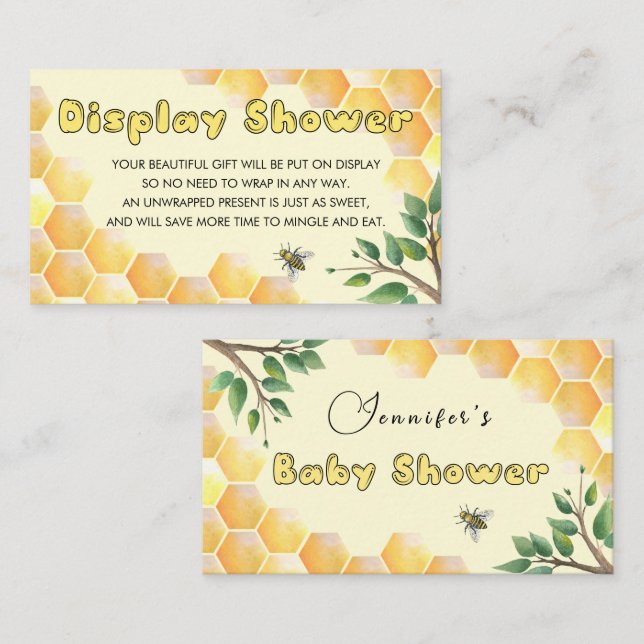 Visningens babyvisningsprogram tilläggskort (Fram/baksida)