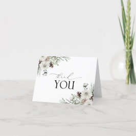 Visningskort för Tack för vintergröna i elegant Kort