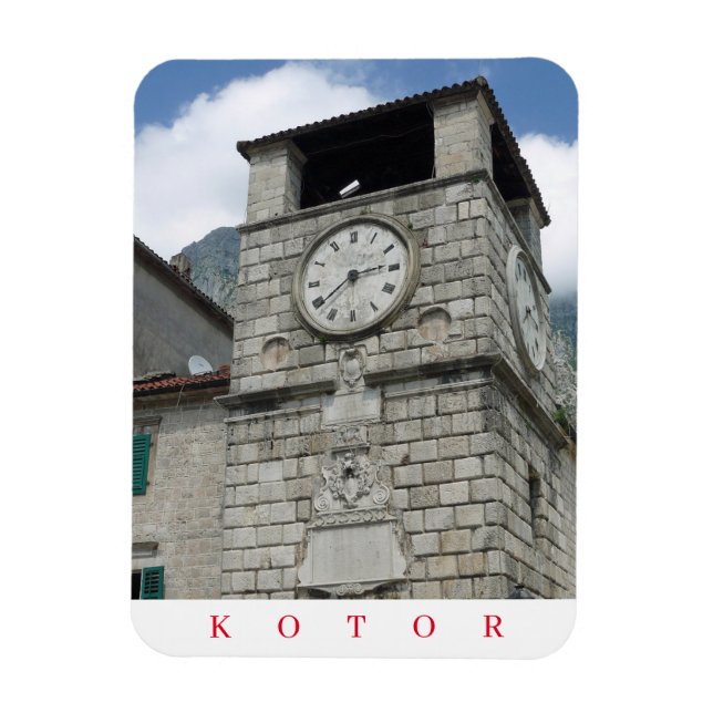 Visningsmagnet för Montenegro Kotor-klocktorn Magnet (Vertikal)