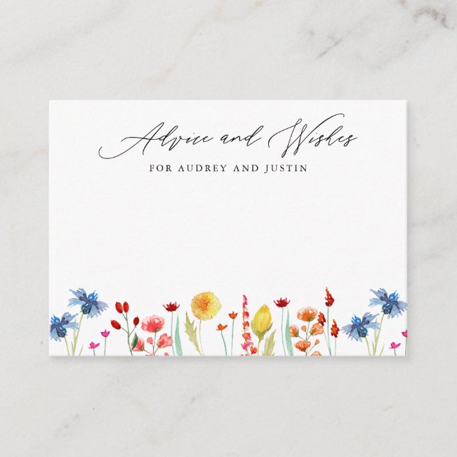 Visningsprogram för små råd för Wildblomma Gräns Tilläggskort (Framsida)