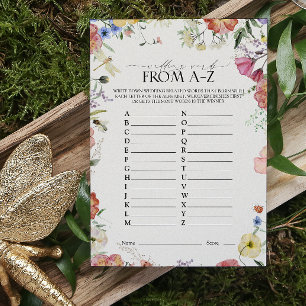 Visningsspel för Blommigt Bröllop Ord A-Z