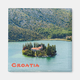 Visovac-klostrets ö i Krka NP - Kroatien Magnet