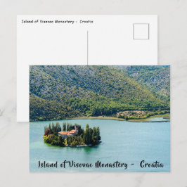 Visovac-klostrets ö i Krka NP - Kroatien Vykort