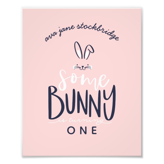 VISS BUNNY-FÖDELSEDAGSFEST FOTOTRYCK (Framsidan)