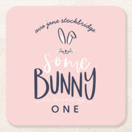 VISS BUNNY-FÖDELSEDAGSFEST UNDERLÄGG PAPPER KVADRAT