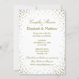 Viss skugga | Guld Confetti Inbjudningar